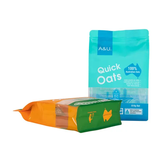 Pochette à fond carré automatique à fond plat avec fermeture à glissière, joint à quatre côtés, étanchéité à 8 côtés avec sac à fermeture éclair, machine de fabrication de sacs à ondes ultrasoniques à double coupe